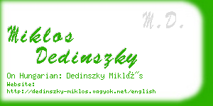miklos dedinszky business card
